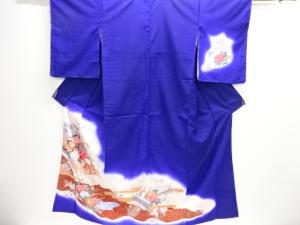 未使用品　御所車に花鳥模様訪問着